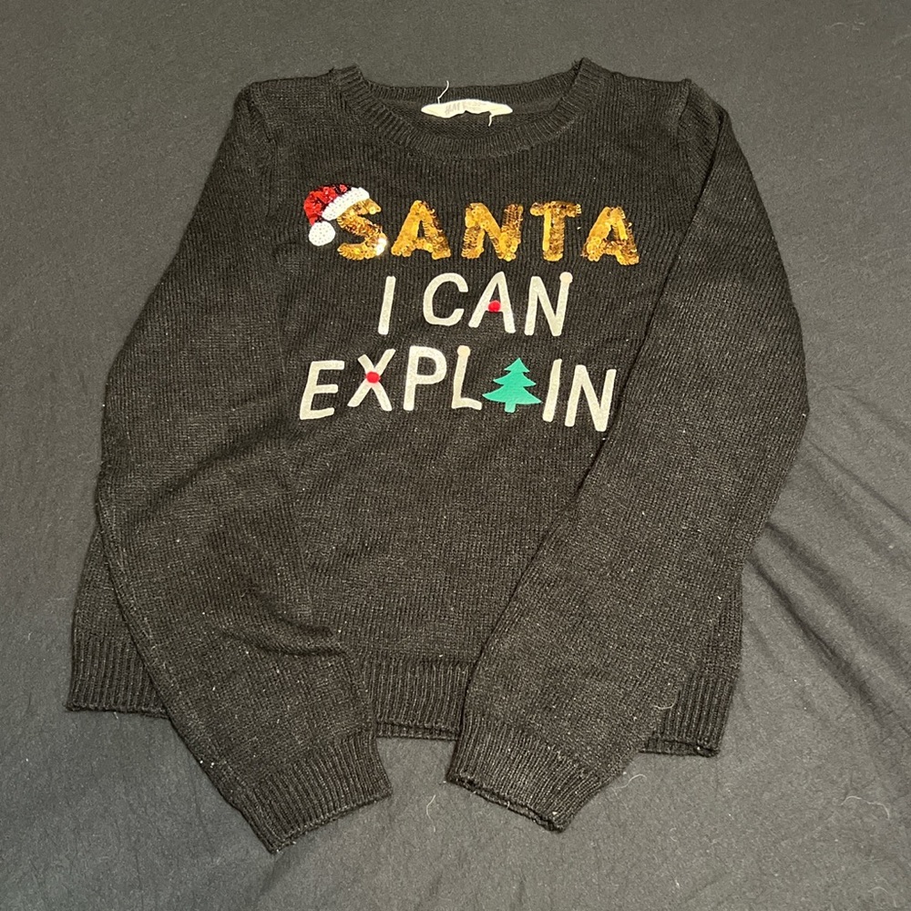 H&M Santa I Can Explain Cardigan Sweater